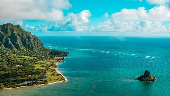 From Honolulu: Oahu 60min Helicopter Tour with Doors Off/On