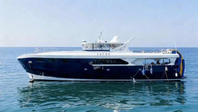 【香港遊艇包船出海】香港 96呎豪華遊艇包船出海觀光娛樂或夜遊維港~暢享水上娛樂與海景~將維港天際線