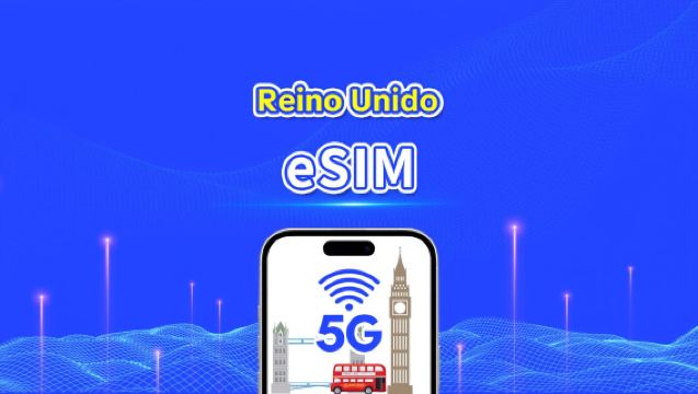 eSIM do Reino Unido | 5G/4G | Dados de alta velocidade | 24 horas | Dias opcionais de 1 a 30 dias | Código QR