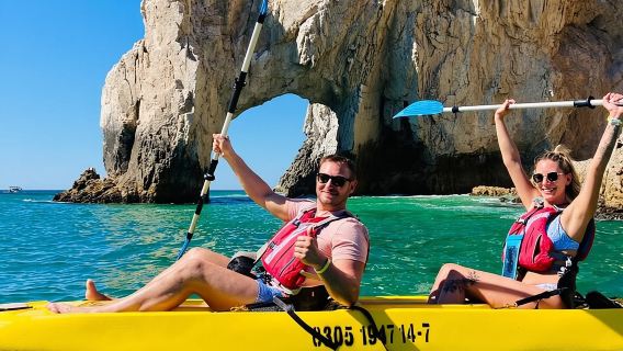 Private Los Cabos Arch & Playa del Amor tour by Glass bottom kayak