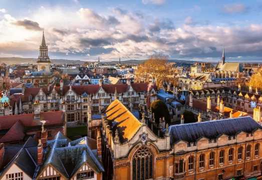Oxford Botanic Garden + Trinity College + High St + University Church of St Mary the Virgin