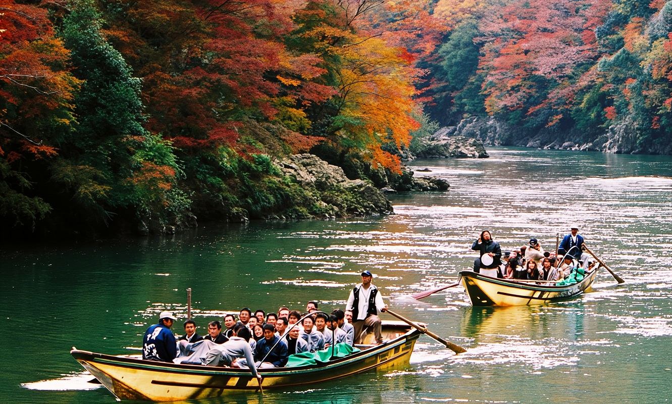 Tour di un giorno a Kyoto in Giappone con trenino panoramico + Hozugawa River Boat Ride (Hozugawa Kudari) + Arashiyama (partenza da Osaka/Kyoto)