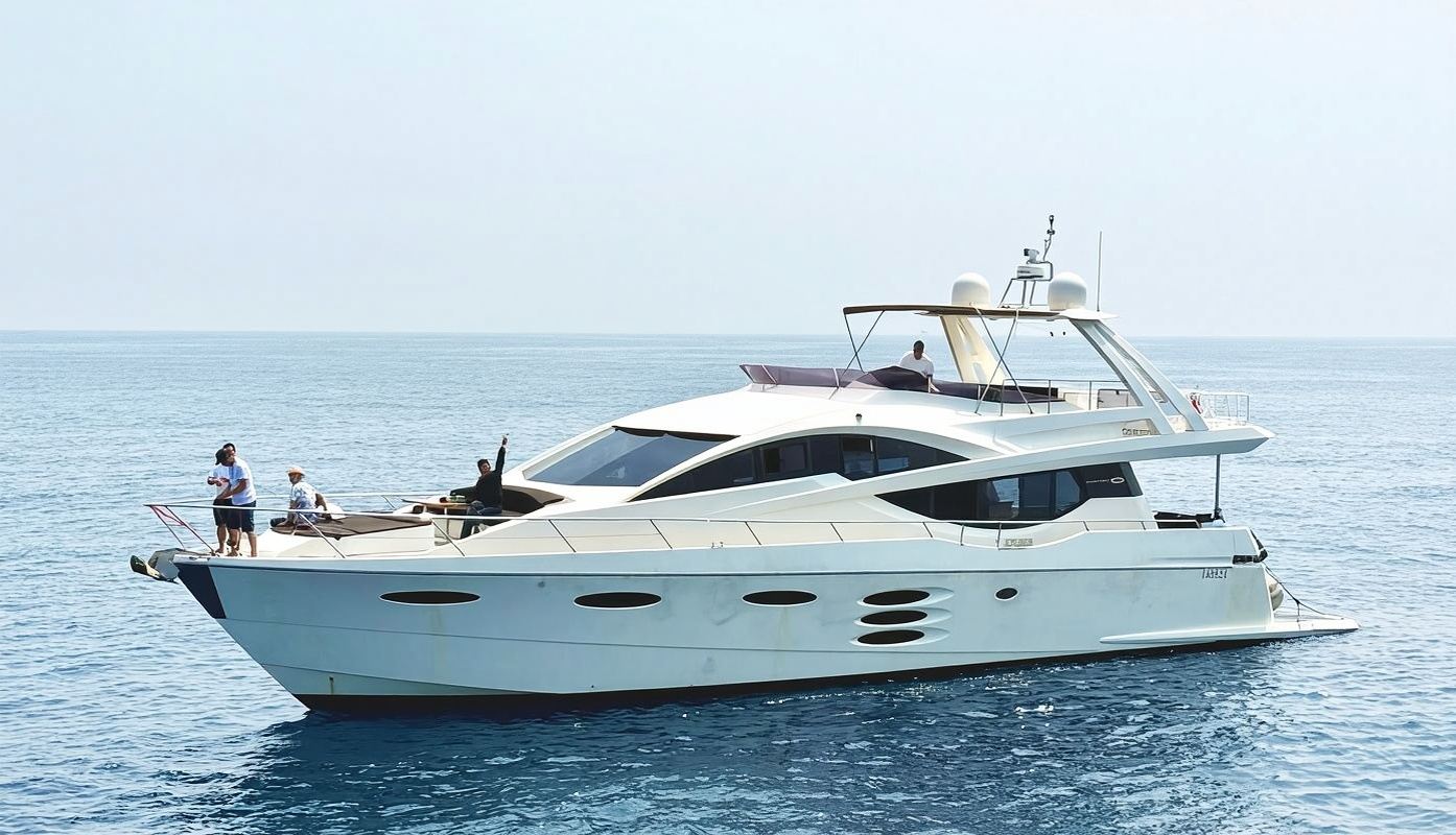 Hong Kong Yacht Charter: 80ft Imported Luxury Yacht Rental (Capacity: 40 People) - Multi-Route Cruising with KTV, Sound System & Water Toys - Ideal for Business Events/Birthday Parties