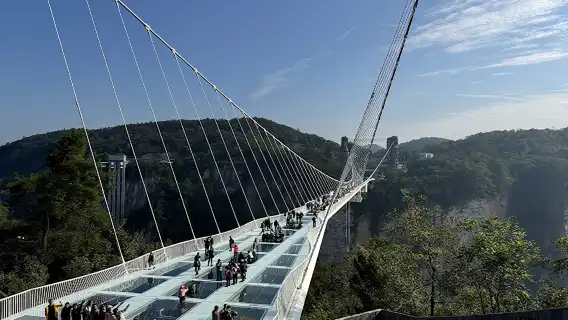 8인 소규모 그룹*장자제 톈먼산+대협곡 유리다리 당일 치기 여행 (유리다리+유리 데크)