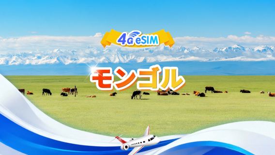 モンゴル 4G eSIM|総量パッケージ|総量1GB-30GB|3～30日間|24時間制|QRコード