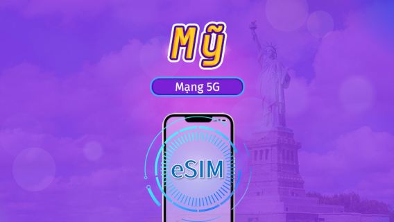 Hoa Kỳ | eSIM 5G | Vé ngày/Gói tổng | Tính phí mỗi 24 giờ | 1-30 ngày | Mã QR