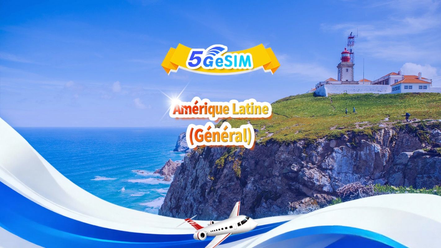 eSIM universelle 4G/5G pour l'Amérique latine | Forfait journalier/Forfait total | 1 à 30 jours | QR code