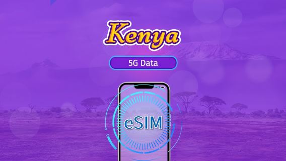 Quénia | eSIM 4G/5G | Pacote de dados | Cobrança de 24 horas | 30 dias | Código QR