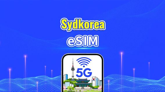 Sydkorea 5G eSIM | Multitäckning | Dagligt/Totalt datapaket | 1–30 dagar | Kalenderdag-fakturering | QR-kod