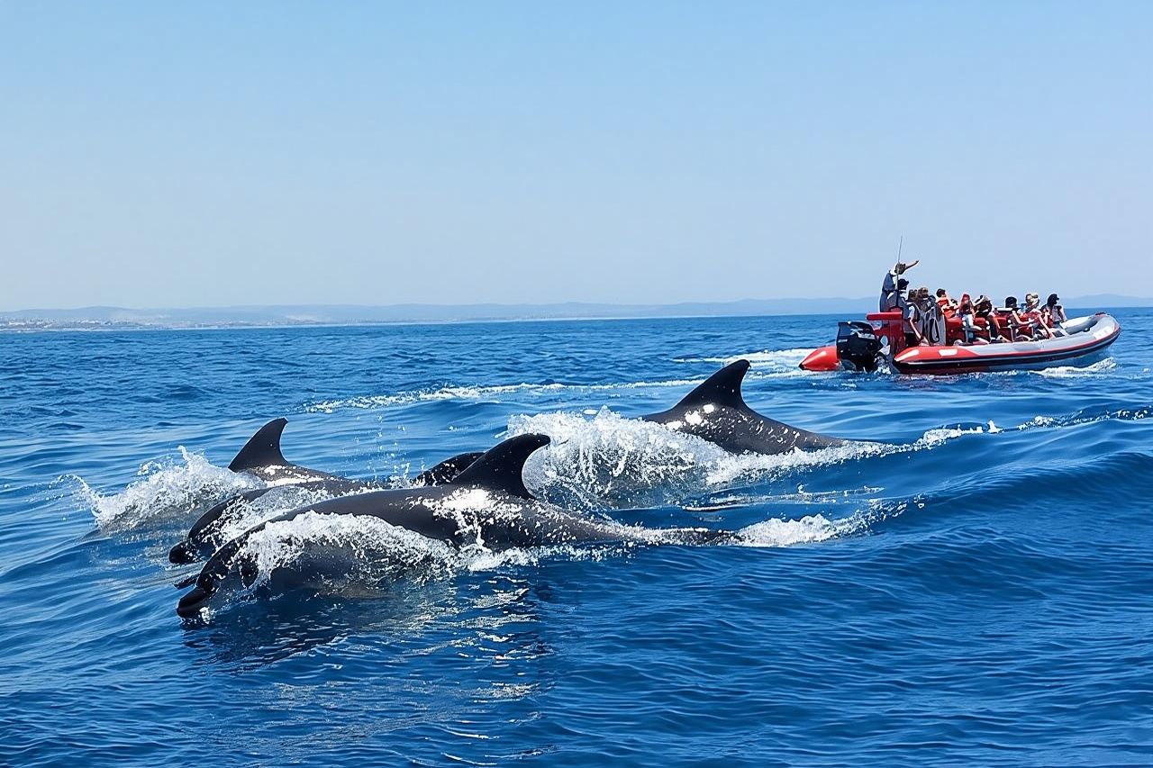 Dolphins Search and Benagil Caves from Albufeira