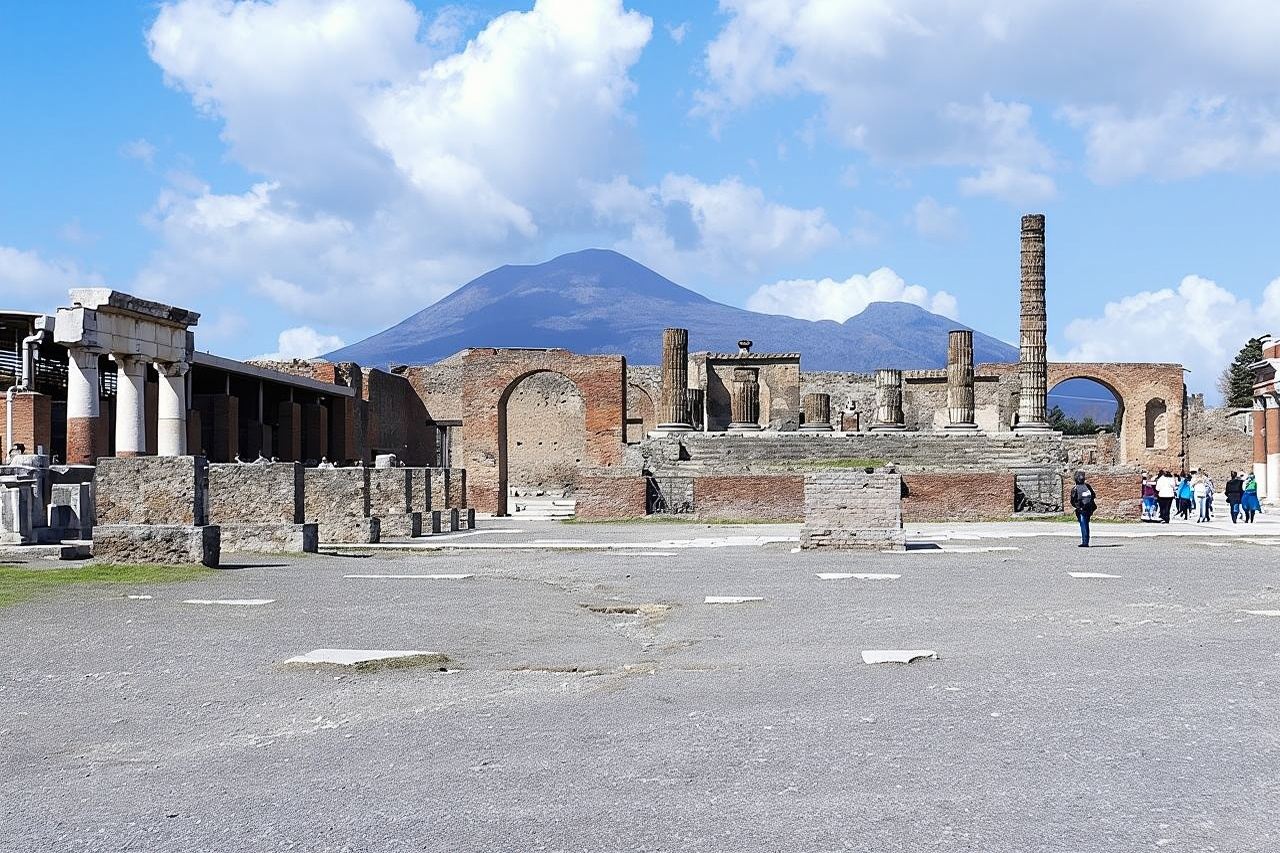 Tour di un giorno a Pompei e al Vesuvio da Napoli con pranzo a base di pizza