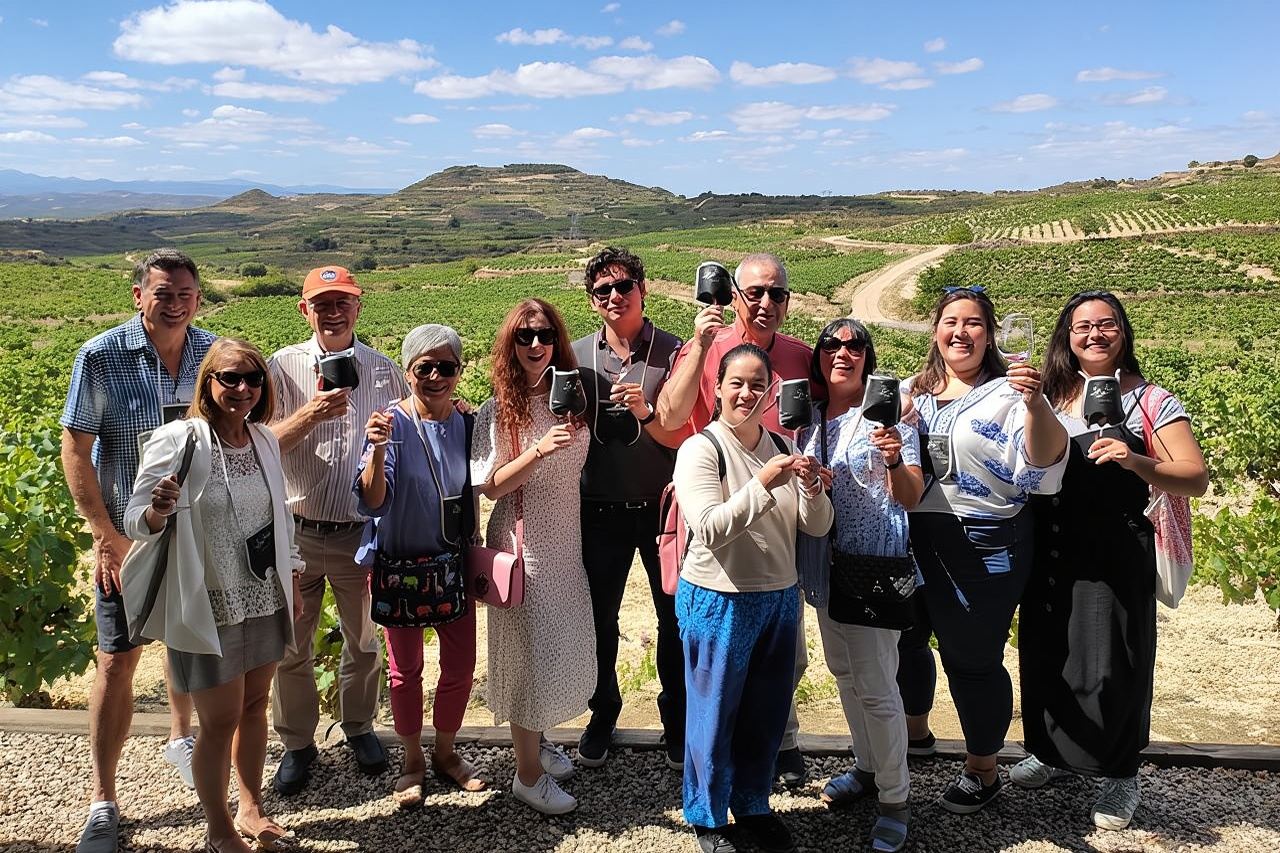 Ruta del vino por Rioja: Visita a bodegas, cata y almuerzo desde San Sebastián.
