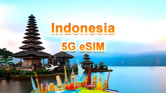 Indonesien 5G eSIM | Tagespauschale/Gesamtpauschale | 1-30 Tage | QR-Code