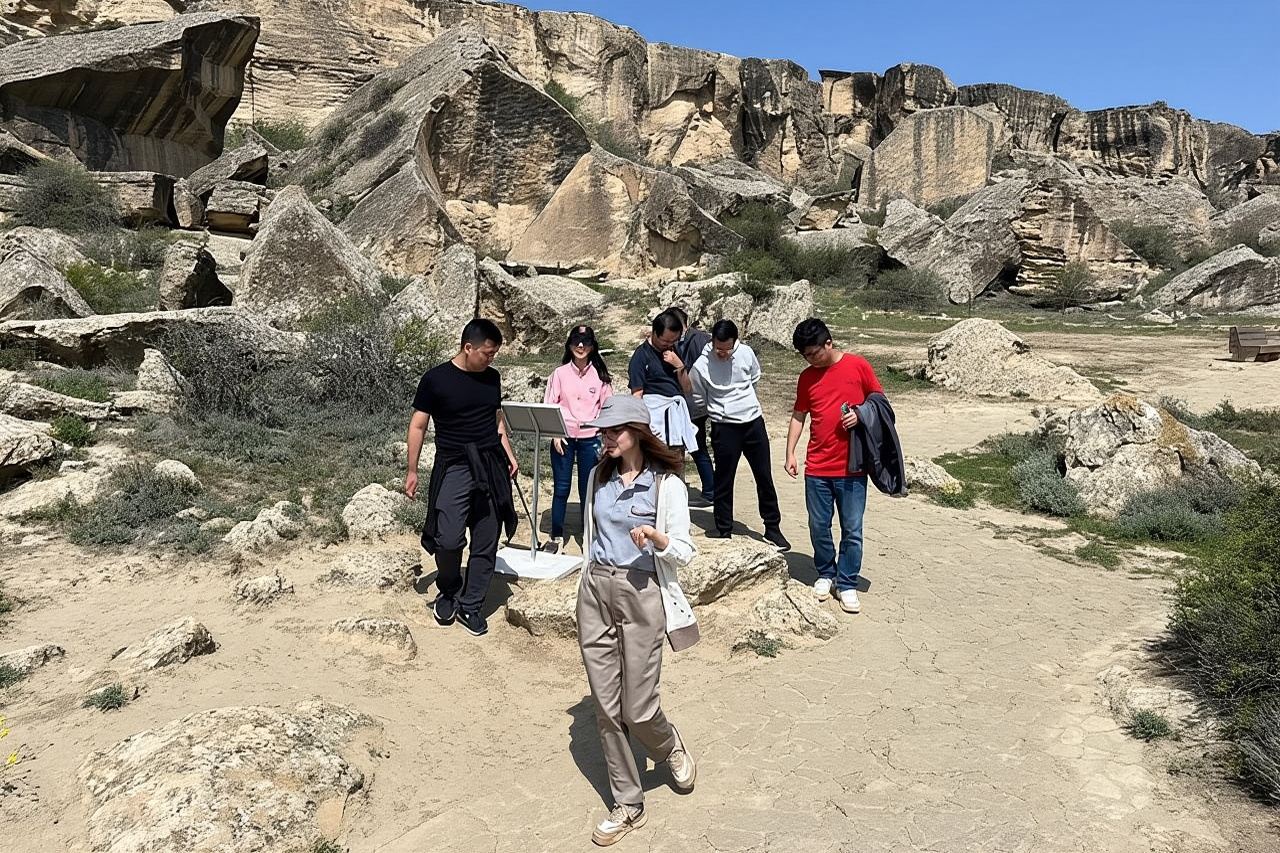 ทัวร์ Qobustan - Absheron, ภูเขาไฟโคลน, Ateshgah, Yanardag หนึ่งวัน