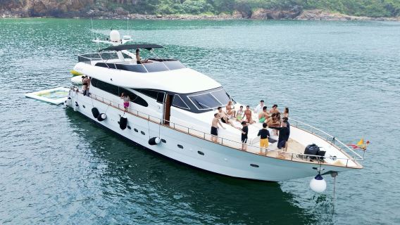 【香港ヨットチャーター】86フィートイタリア製カスタムヨット貸切(25~55名推奨)誕生日/プロポーズ/ビジネス/チームビルディング【KTV+白ワイン+シャンパン】複数コース