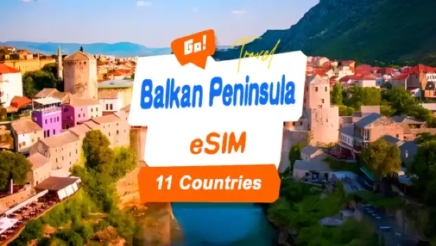 Balkan Peninsula 5G/4G eSIM | DayPass/Total | 1GB/Day - 30GB Total Data | 1-30 Days | QR Code