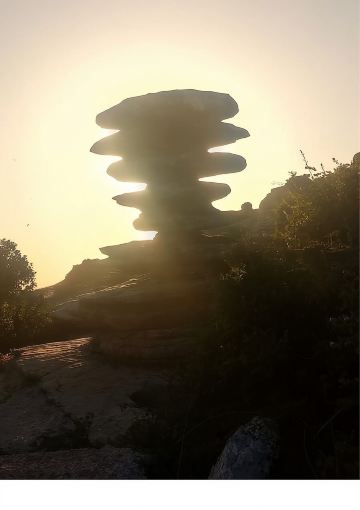 Sunset in El Torcal de Antequera with transportation from Antequera