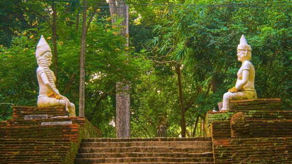 Chiang Mai Wat U Mong, Baan Kang Wat y comida de Songtaew Trio