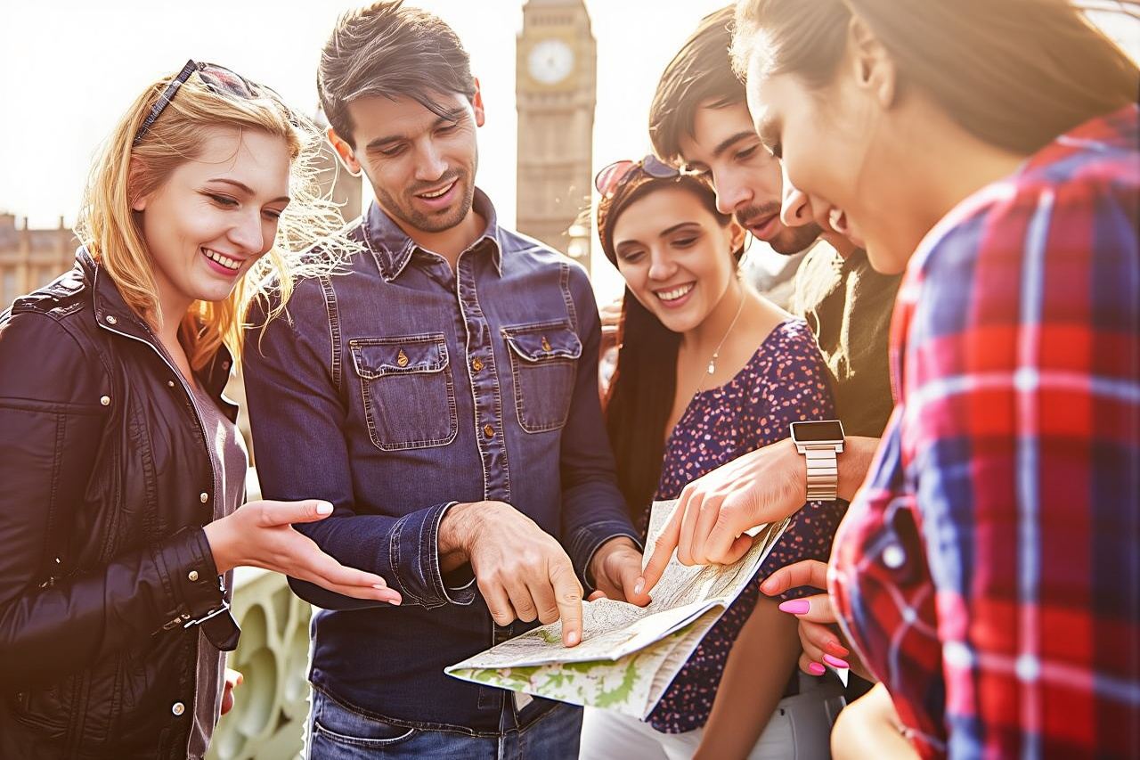 Self guided tour with interactive city game of London