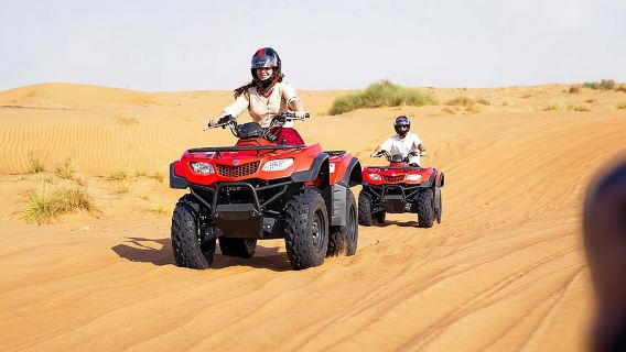 Dubai: Quad Bike Safari, Camels, & Camp with BBQ Dinner