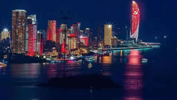 Tour notturno di Xiamen, biglietto d'ingresso per la crociera notturna di Lujiang