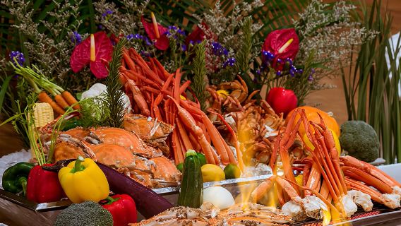 Dinner purchase includes breakfast|Zhuhai Chimelong International Ocean Kingdom Hengqin Bay Hotel Buffet Voucher - Dolphin Restaurant Dinner with Breakfast