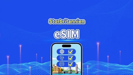 Storbritannien 5G eSIM | CTExcel (EE-netværk) | Samlet pakke inklusive opkald | 7-30 dage | 24 timers fakturering | QR-kode