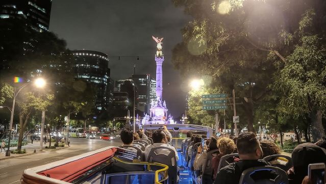 墨西哥城夜遊：雙層巴士全景之旅