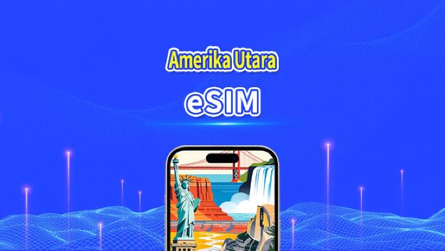eSIM Amerika Utara | 5G/4G | Paket Data Harian/Total | 1–30 hari | Penagihan 24 Jam | Kode QR