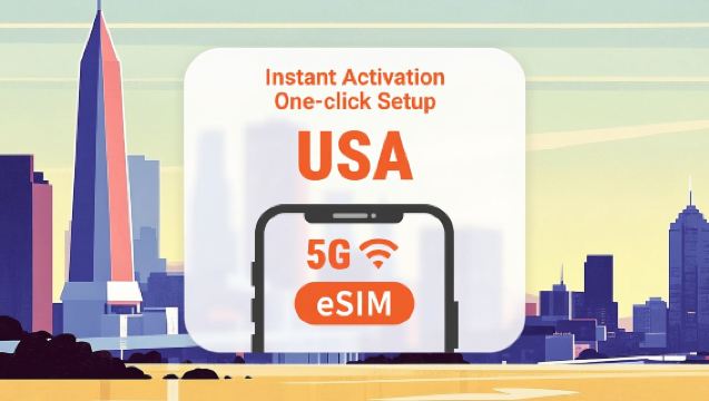 USA 5G eSIM | Podwójny zasięg sieci | ChatGPT | W tym Hawaje | 1–30 dni | Kod QR