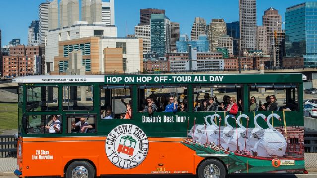 Boston Hop-On Hop-Off Trolley Tour with 13 Stops