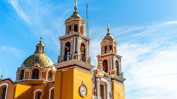 From Puebla: Cholula Pyramid and Churches all included