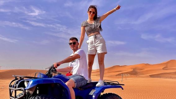 Morning Quad Biking & Red Sand Desert Safari , Camel Ride, Sand Boarding