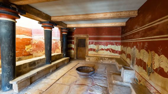 Palazzo di Cnosso: biglietto elettronico con audioguida e tour della città di Heraklion