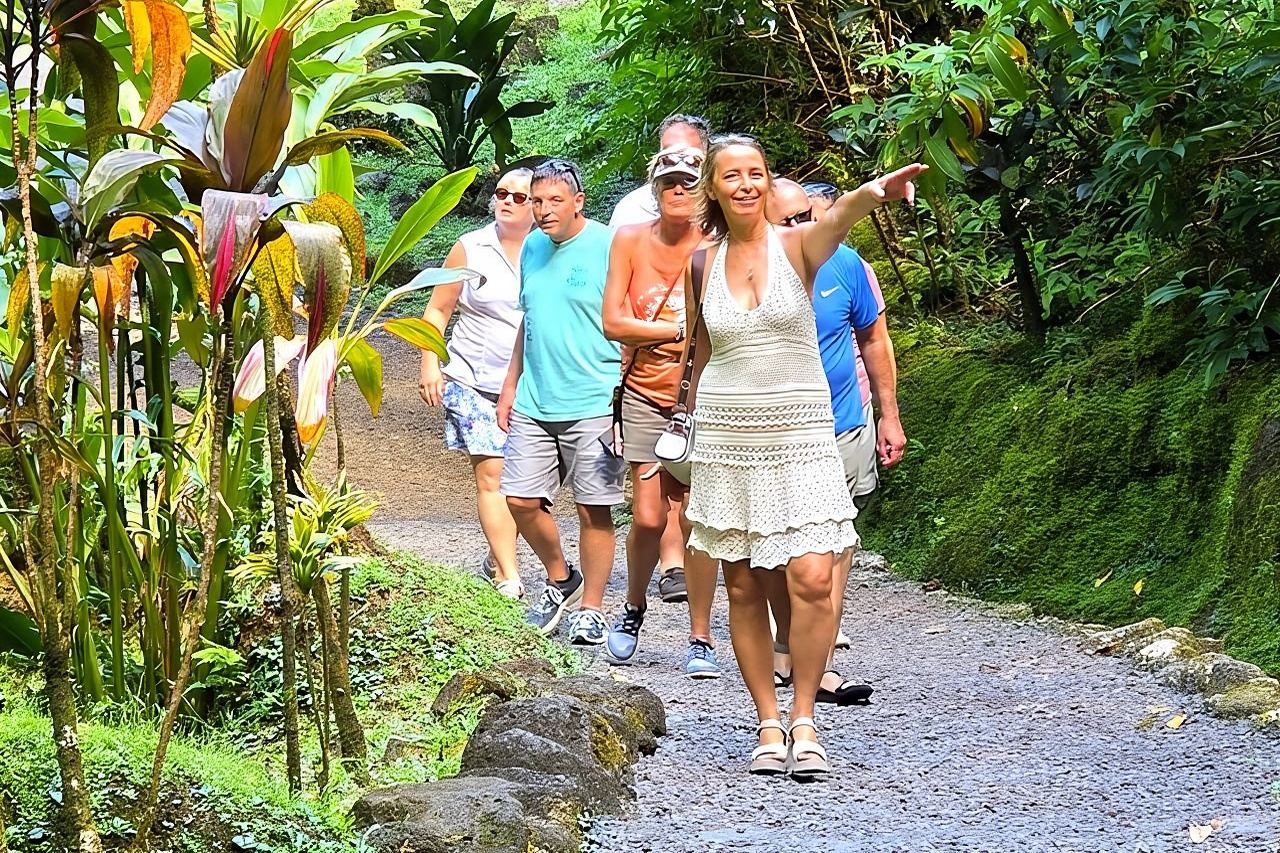 Private Tahiti Circle Island - Waterfalls, Black Sand & Views