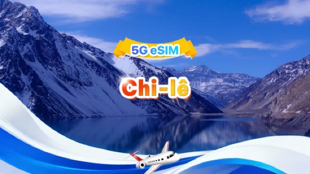 Chile 4G/5G eSIM | Gói ngày/Gói tổng thể | 1GB/ngày - tổng cộng 30GB | 1-30 ngày | Hệ thống 24 giờ | QR code