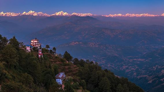 Mt Everest view from Nagarkot -hiking to Changu UNESCO site