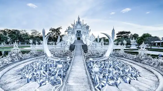 清邁清萊觀音廟紅廟+白廟+藍廟+網紅夢幻仙境咖啡屋一日遊