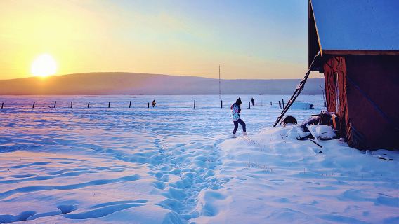 From Mohe: 1-day tour of Arctic Christmas Skiing + Arctic Village Ice and Snow Park with private charter