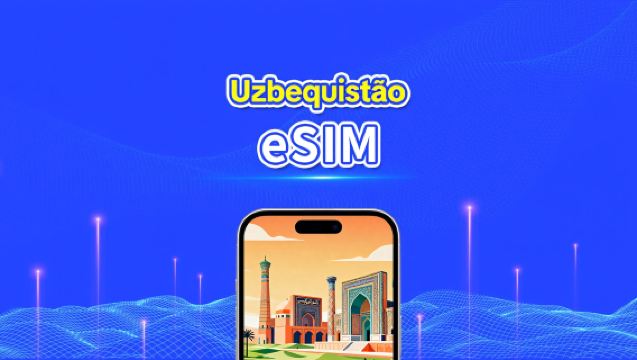 eSIM para Uzbequistão | 4G | Dados de alta velocidade | Pacote diário/de dados | 24 horas | 1-30 dias | Código QR