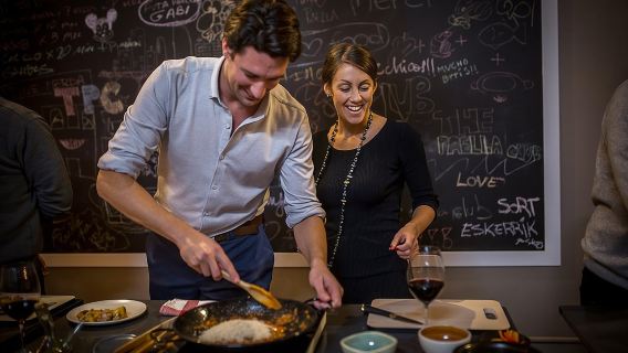 Paella Cooking Class with Professional Chef: Four Course Dinner