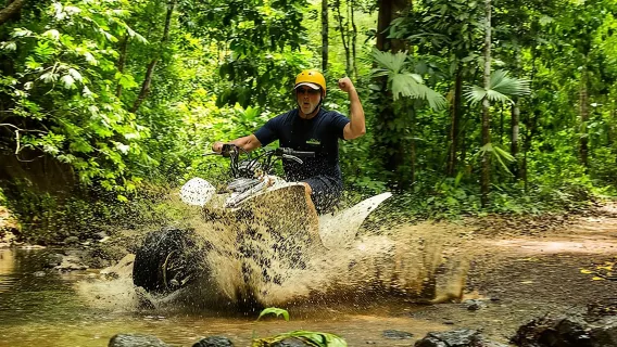 5 Hour Off-Road ATV+ Zipline+ Waterfall Rappelling+ Tractor Jungle Tour