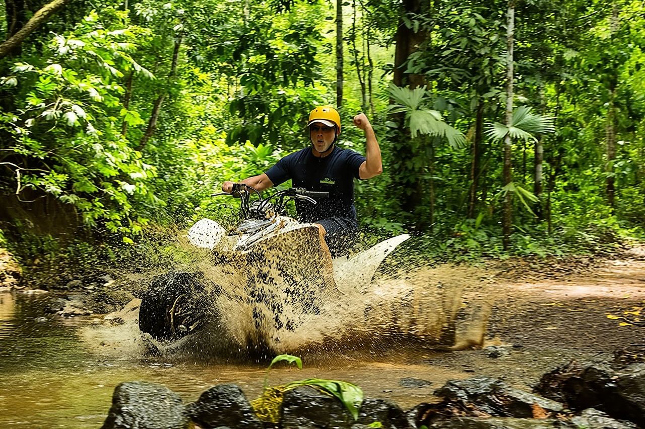 5 Hour Off-Road ATV+ Zipline+ Waterfall Rappelling+ Tractor Jungle Tour