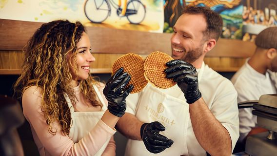 Traditional Dutch Syrup Waffle Making Workshop in Amsterdam