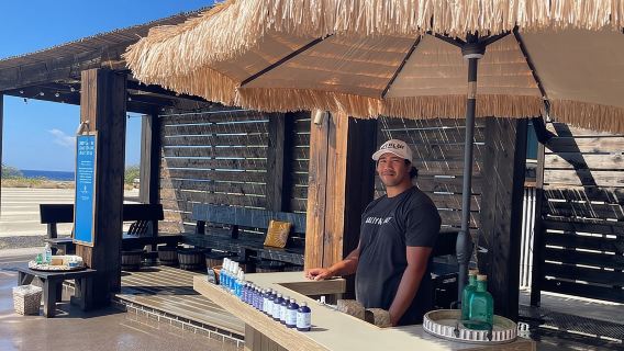 Deep Ocean Water Foot Soak in Kailua Kona