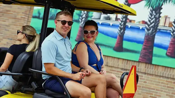 Guided Tampa Sightseeing Tour in New Street Legal Golf Cart