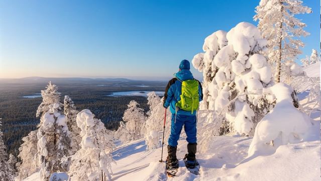 Finland Rovaniemi Pengalaman Petualangan Salju di Hutan Primordial Lapland Termasuk Sepatu Salju
