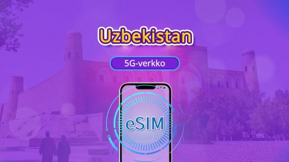 Uzbekistan 5G eSIM | Tukee Google Maps / TikTok | Päiväpaketti/datapaketti | 1–30 päivää | 24 tunnin laskutus | QR-koodi