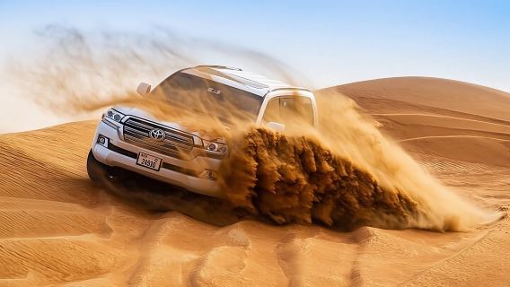 Premium Desert Safari Dubai : Dune Bashing, Camel Ride with BBQ