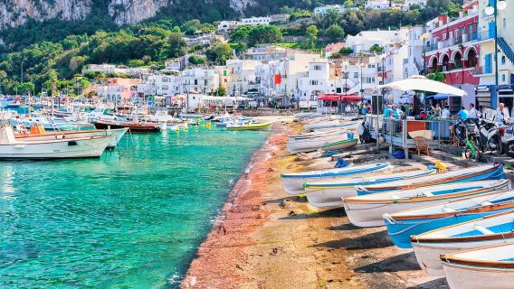 Tagesausflug nach Capri, Italien, Blaue Grotte und Bootstour ab Rom